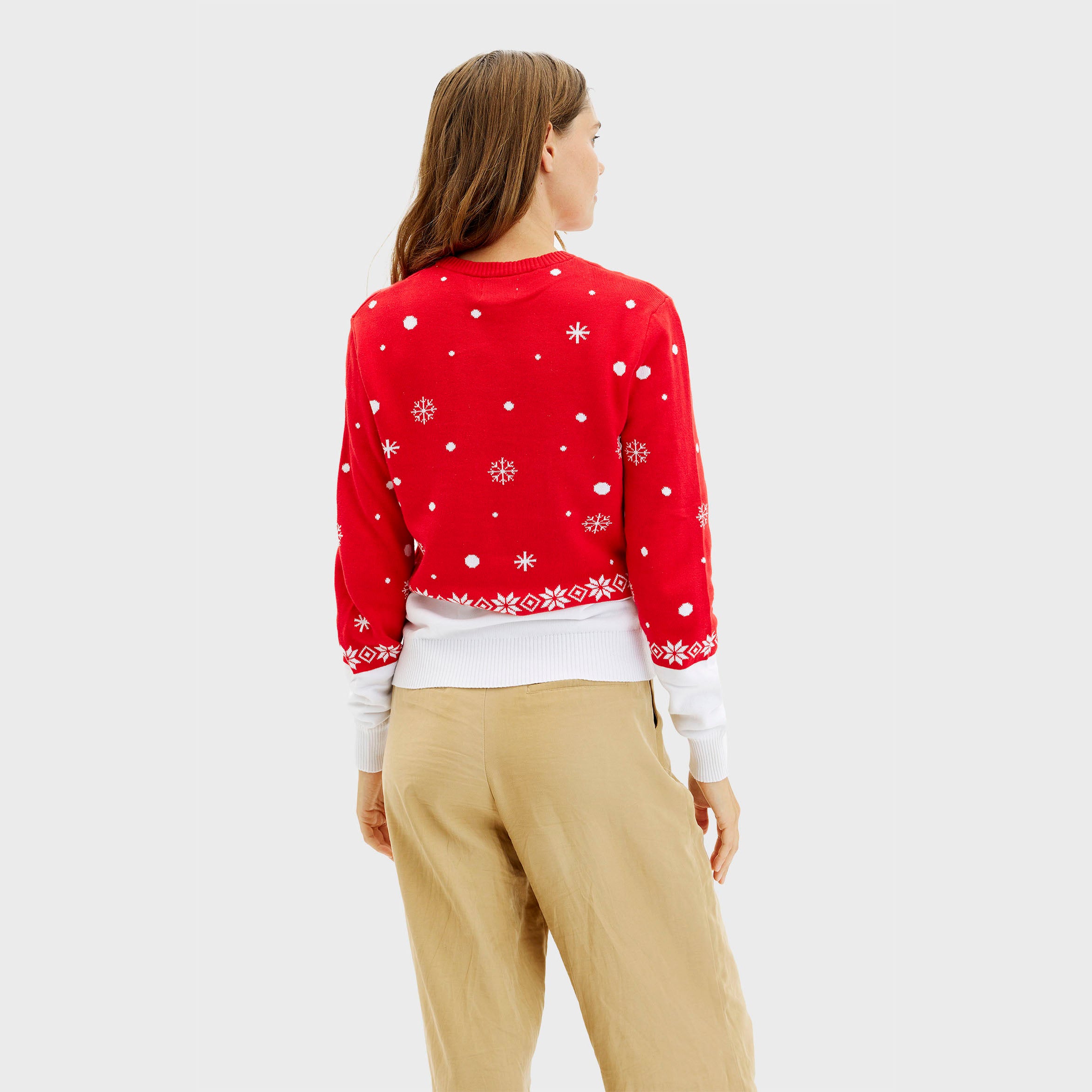 Pull De Noël De Rudolphe Rouge - Femme.